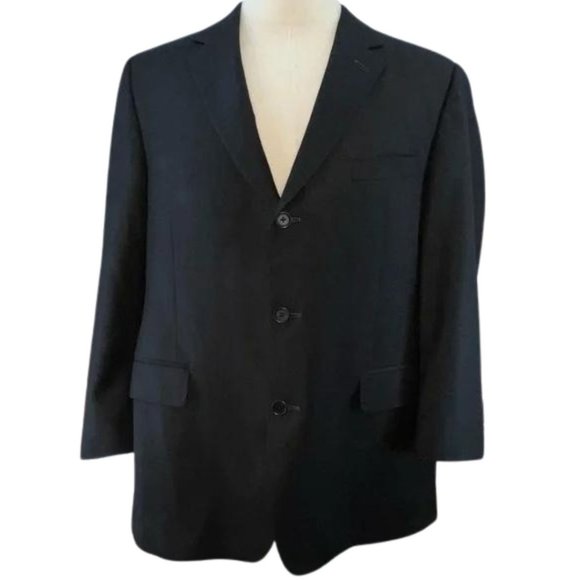 Culwell & Son Gentlemen's Apparel Dallas Texas Black Wool Suit Blazer - Picture 1 of 13